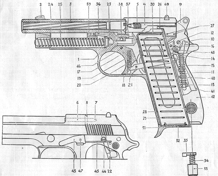 Beretta model 951 exploded view