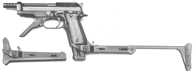 Beretta Full Auto Pistol model 93R - with folding stock 