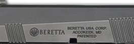 Beretta PX4 Storm 9mm .40S&W Subcompact slide
