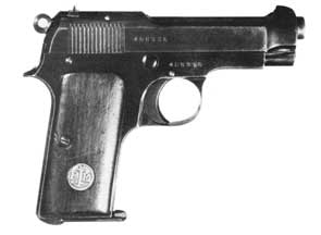 Beretta model 1931 pistol in the version for the Italian King's Navy