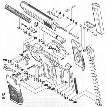 Beretta  Roma model 90 caliber .380ACP spare parts