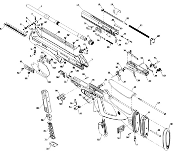 Beretta Carbine CX4 spare parts drawing