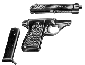Beretta pistol model 70 partially disassembled