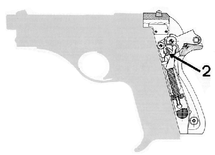 Beretta pistol model 70 sear