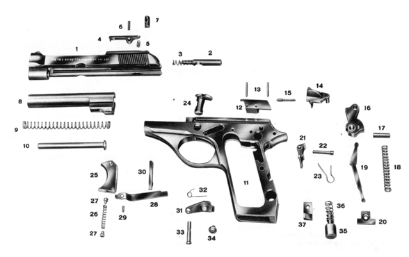Beretta pistol model 70 sparel parts 
