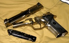Beretta 92 Full Steel Vertec disassembled