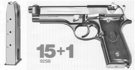 Beretta pistol Model 92SB full size