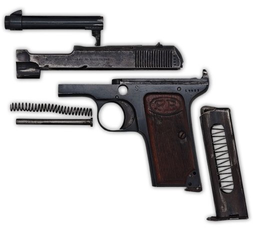 Beretta model 1917 7,65mm disass
