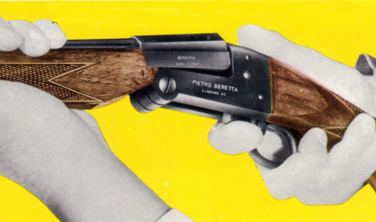 Beretta folding shotgun model 412 To open the action, simply pull back on the opening lever located forward of the trigger guard