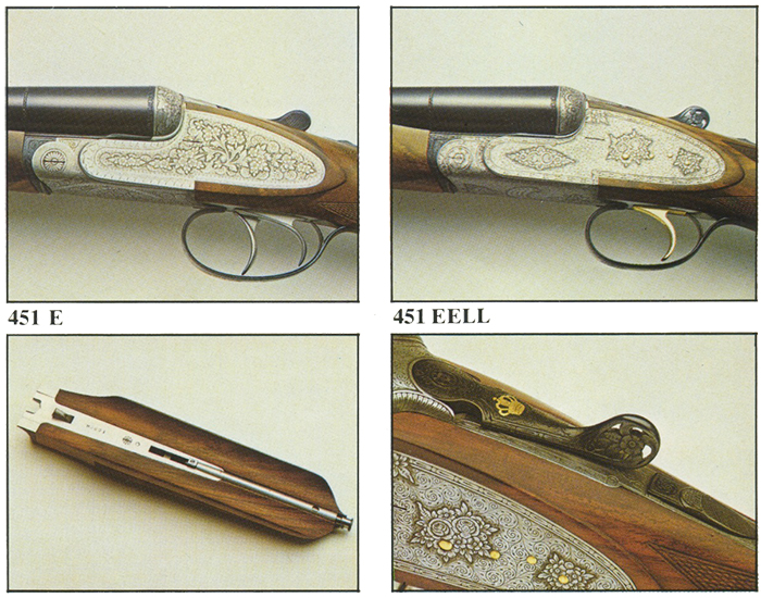 Beretta 451E Beretta 451EELL fore-end top lever with gold crown