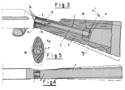 US Patent Office 2631398 - Adjustable Gun Stock -