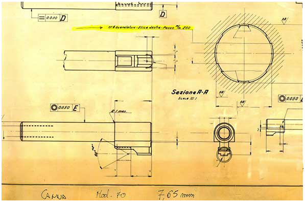 From Original Beretta drowing 